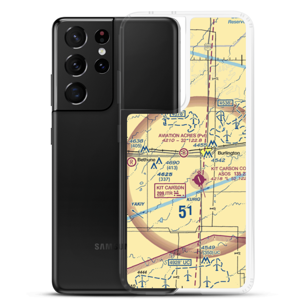 Aviation Acres Airport (23CD) VFR Sectional Samsung Case Samsung Galaxy S21 Ultra model shown