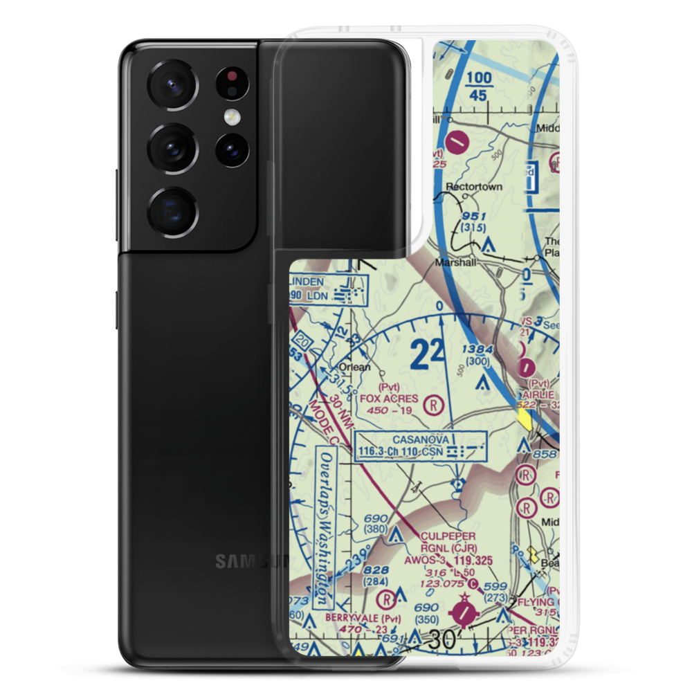 Ayres-Aicp Airport (3VA0) VFR Sectional Samsung Case Samsung Galaxy S21 Ultra model shown