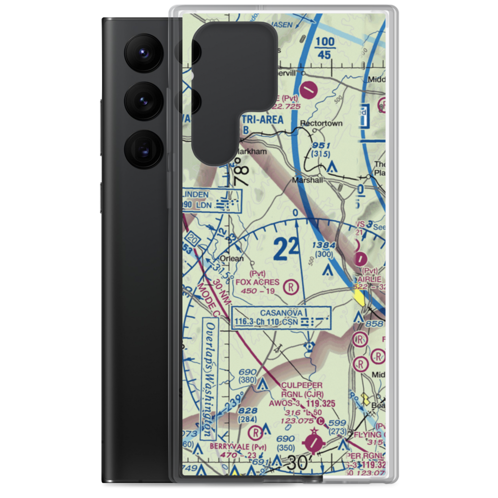 Ayres-Aicp Airport (3VA0) VFR Sectional Samsung Case Samsung Galaxy S22 Ultra model shown