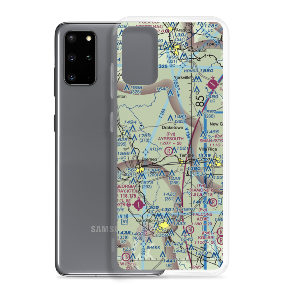 Ayresouth Airport (0GA3) VFR Sectional Samsung Case Samsung Galaxy S20 Plus model shown