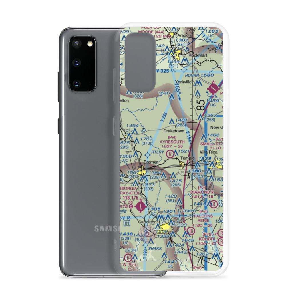 Ayresouth Airport (0GA3) VFR Sectional Samsung Case Samsung Galaxy S20 model shown
