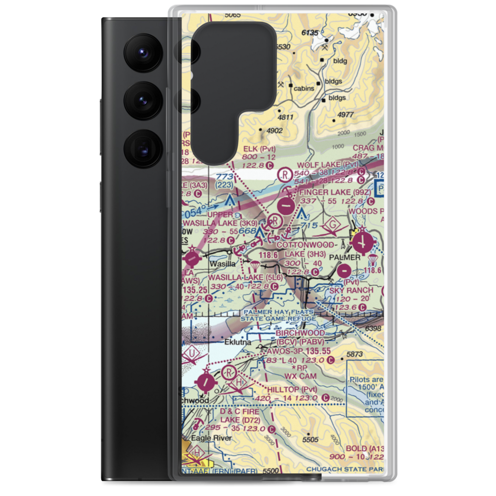 B & B Boys Ranch Airport (3AK6) VFR Sectional Samsung Case Samsung Galaxy S22 Ultra model shown