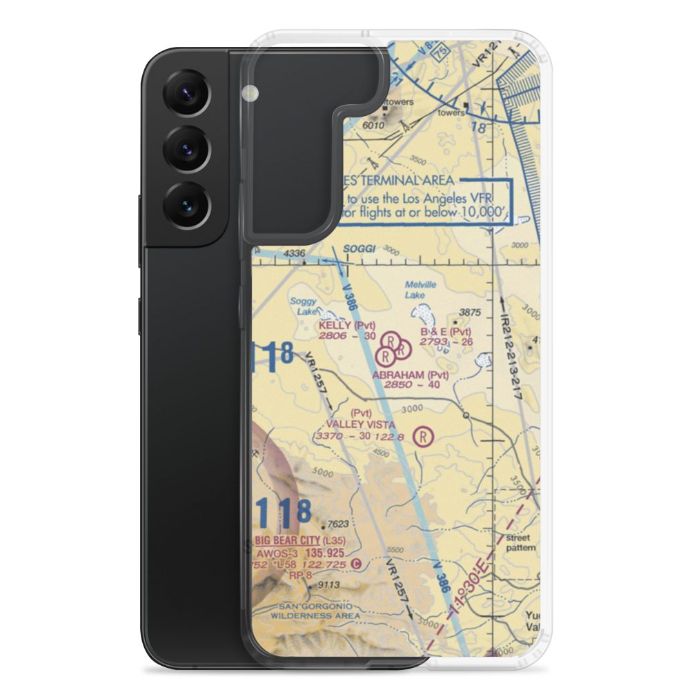 B & E Ranch Airport (2CA8) VFR Sectional Samsung Case Samsung Galaxy S22 Plus model shown