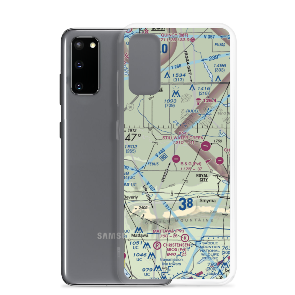 B & G Farms Airport (4WA0) VFR Sectional Samsung Case Samsung Galaxy S20 model shown