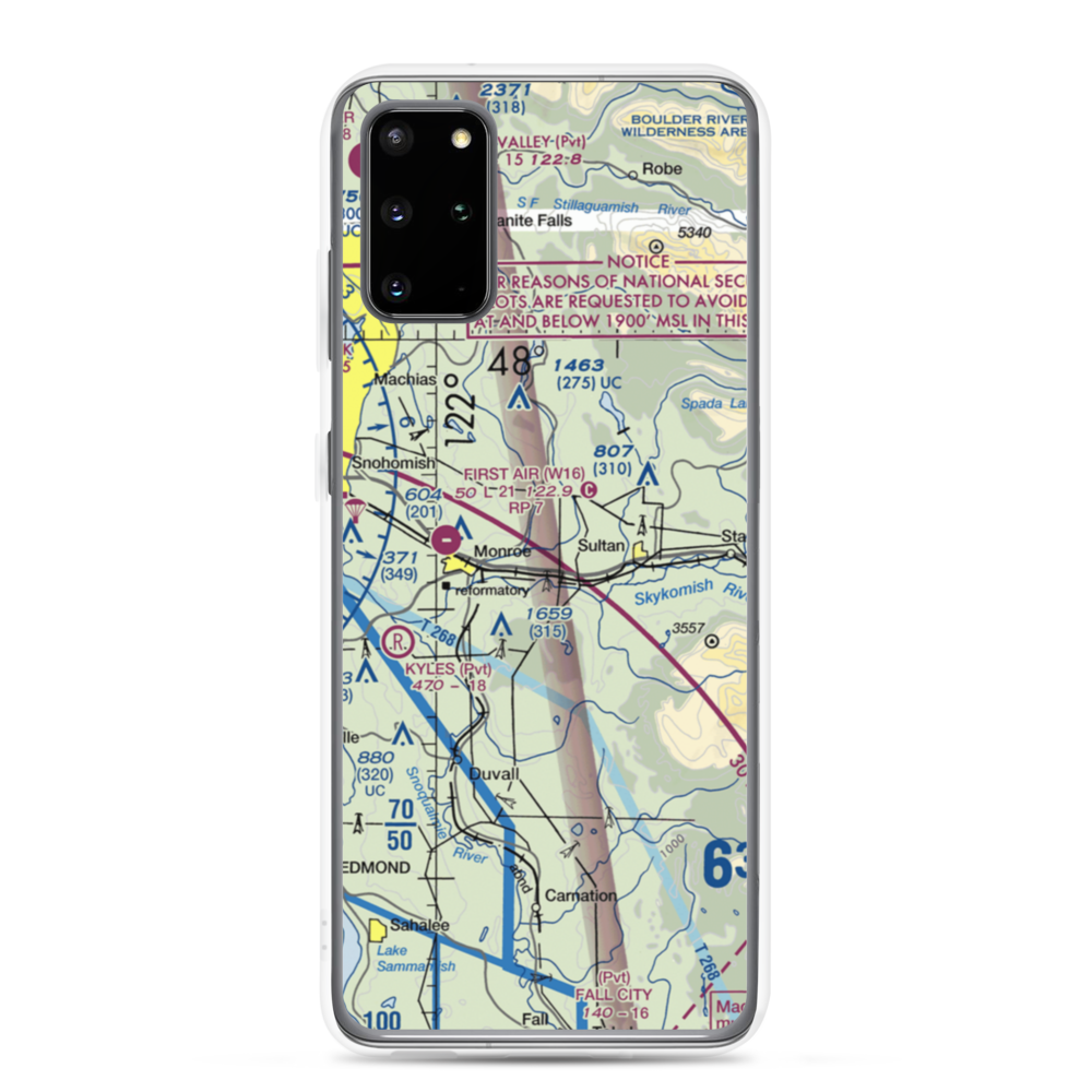 B & M Ranch Airport (5WA2) VFR Sectional Samsung Case Samsung Galaxy S20 Plus model shown