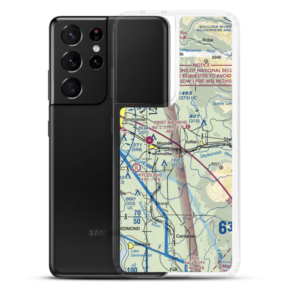 B & M Ranch Airport (5WA2) VFR Sectional Samsung Case Samsung Galaxy S21 Ultra model shown