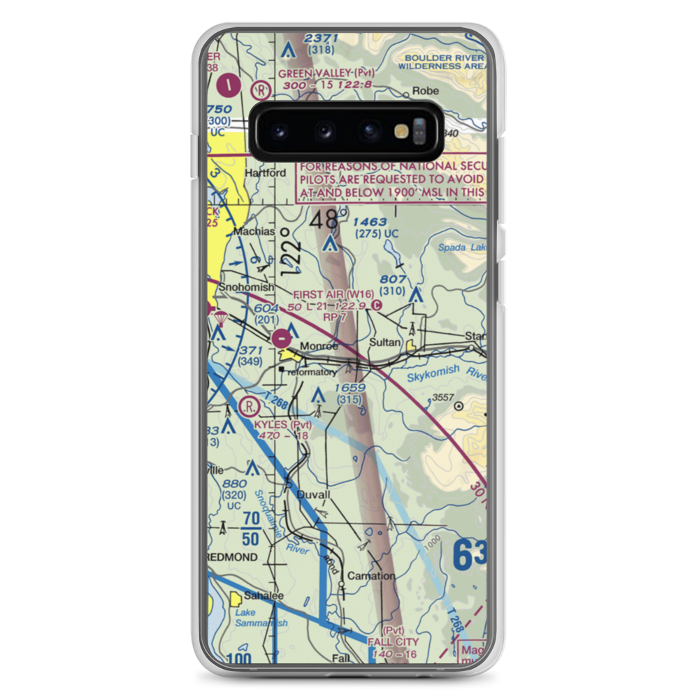 B & M Ranch Airport (5WA2) VFR Sectional Samsung Case Samsung Galaxy S10+ model shown