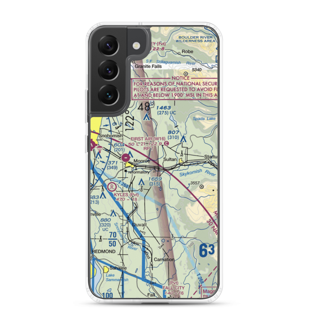 B & M Ranch Airport (5WA2) VFR Sectional Samsung Case Samsung Galaxy S22 Plus model shown