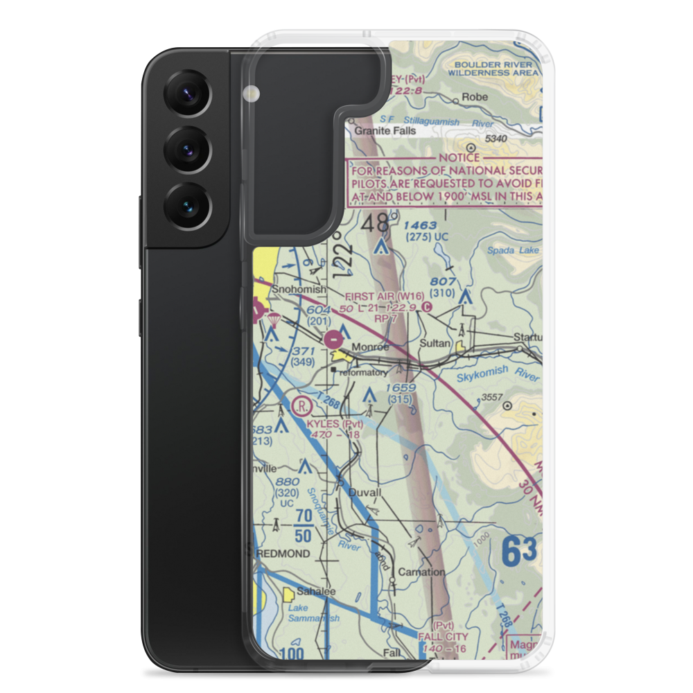 B & M Ranch Airport (5WA2) VFR Sectional Samsung Case Samsung Galaxy S22 Plus model shown