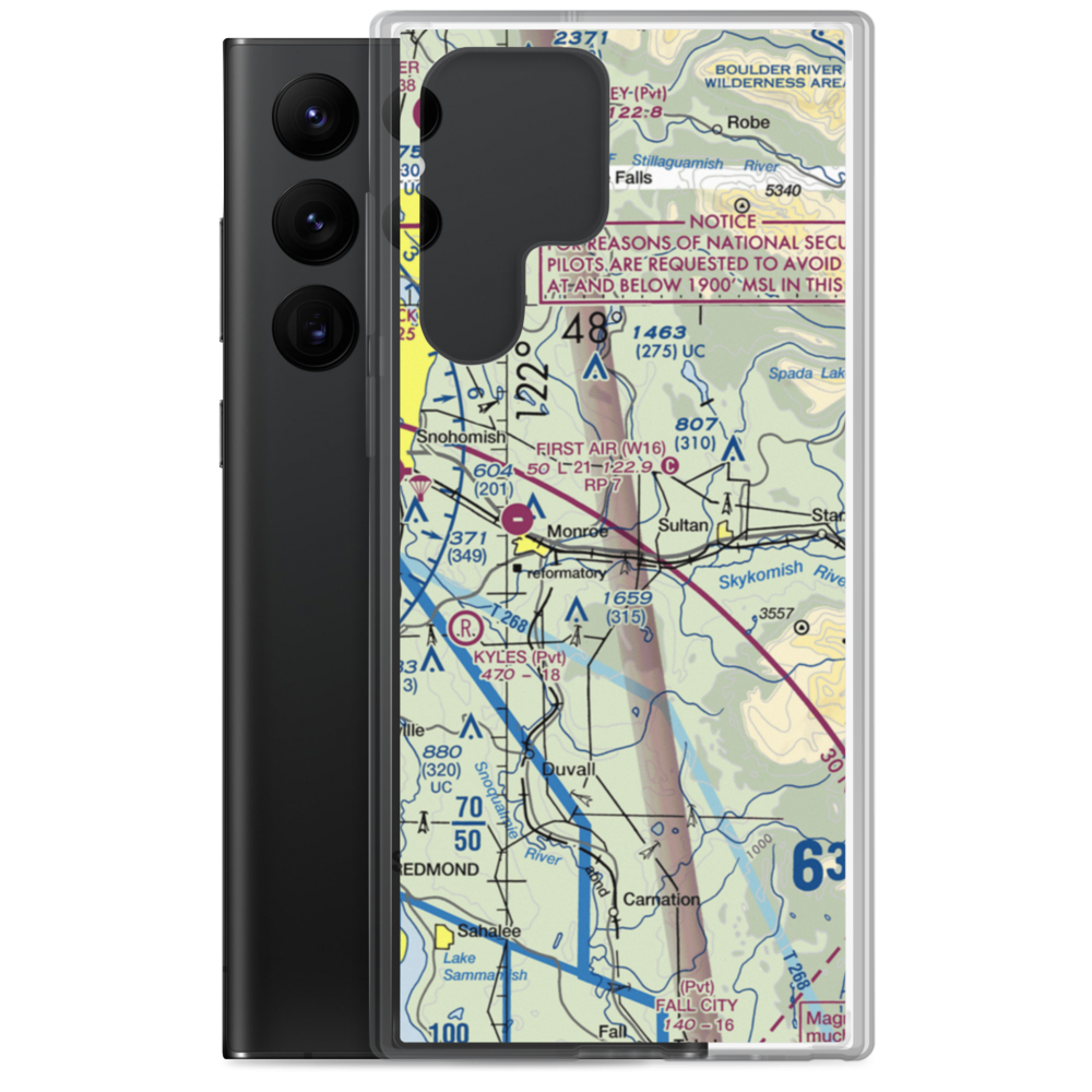 B & M Ranch Airport (5WA2) VFR Sectional Samsung Case Samsung Galaxy S22 Ultra model shown