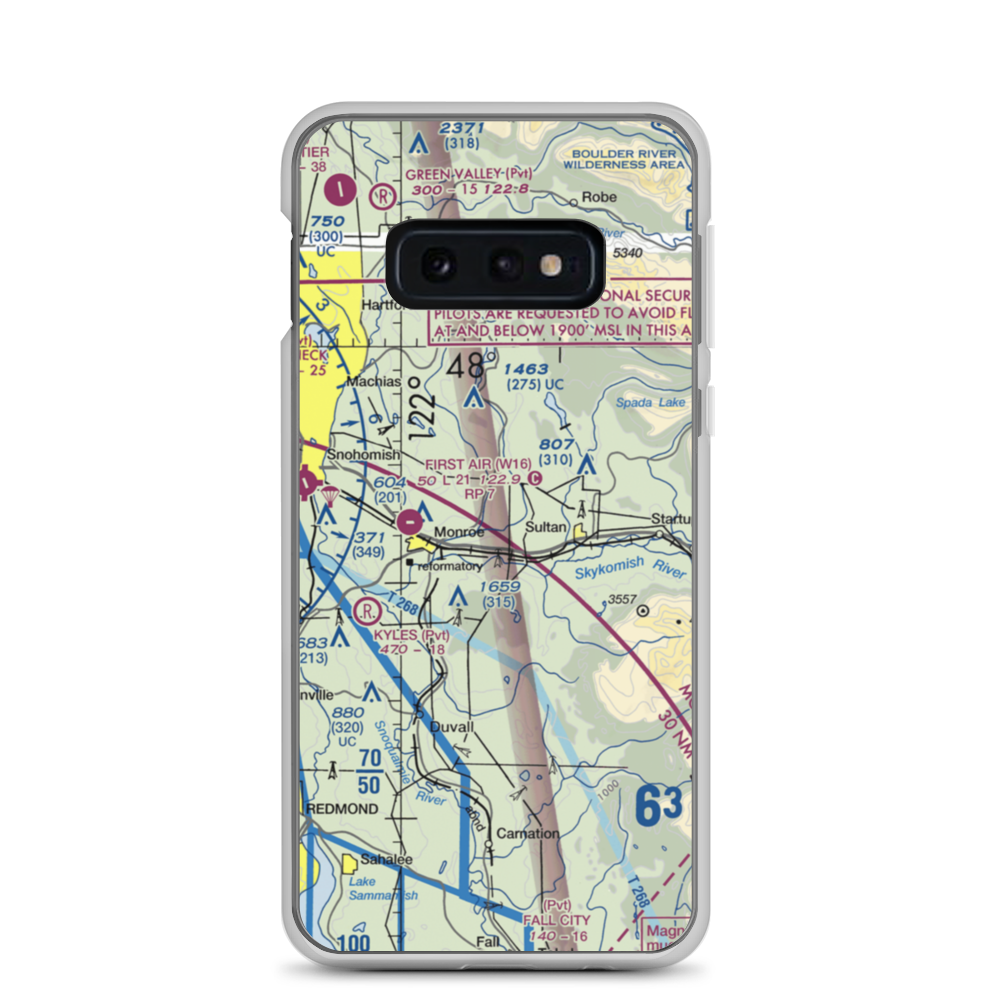 B & M Ranch Airport (5WA2) VFR Sectional Samsung Case Samsung Galaxy S10e model shown