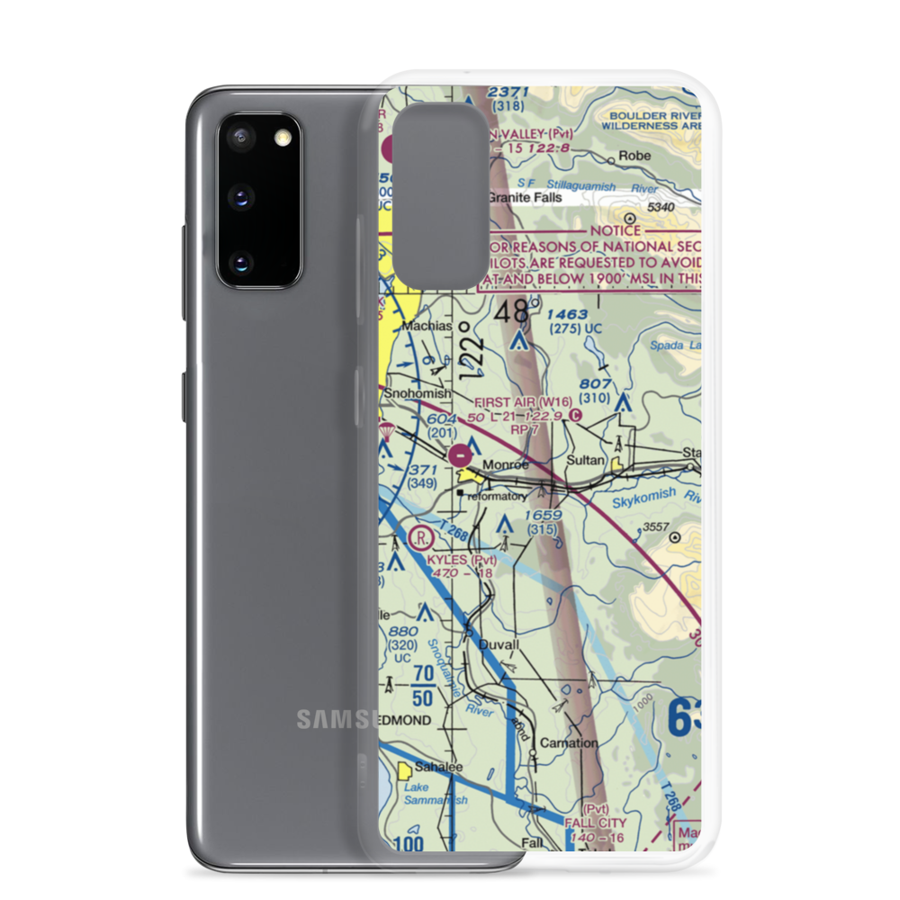 B & M Ranch Airport (5WA2) VFR Sectional Samsung Case Samsung Galaxy S20 model shown