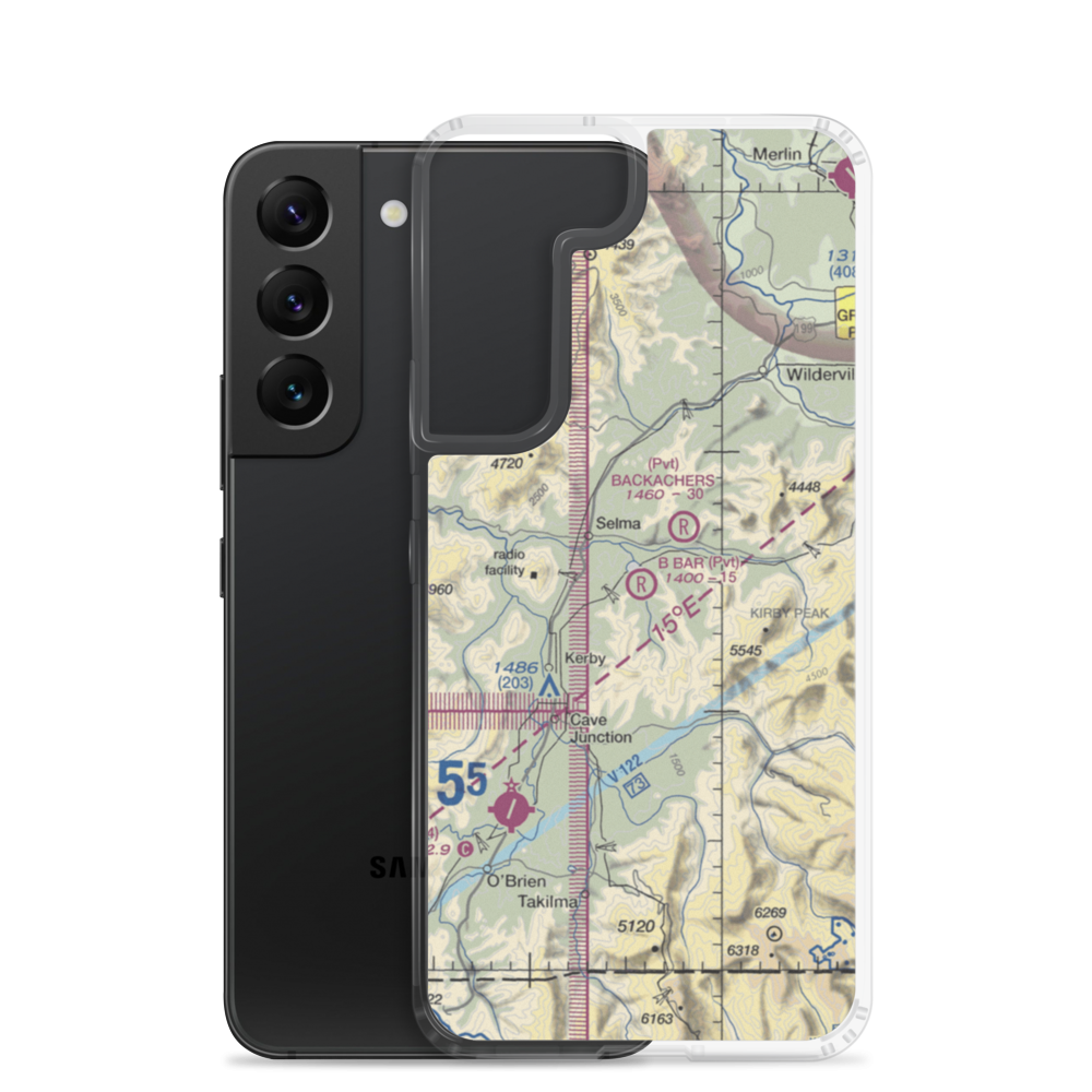 B Bar Ranch Airport (84OR) VFR Sectional Samsung Case Samsung Galaxy S22 model shown
