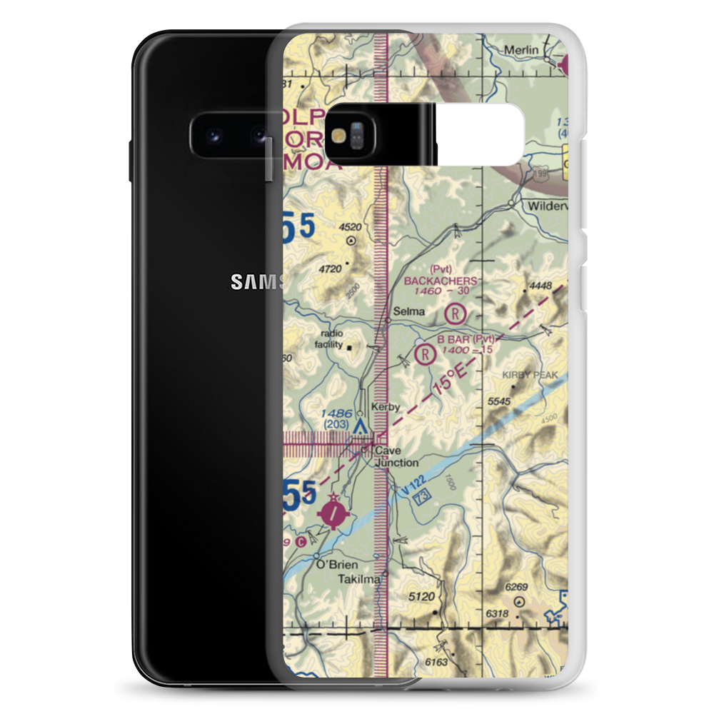 B Bar Ranch Airport (84OR) VFR Sectional Samsung Case Samsung Galaxy S10+ model shown