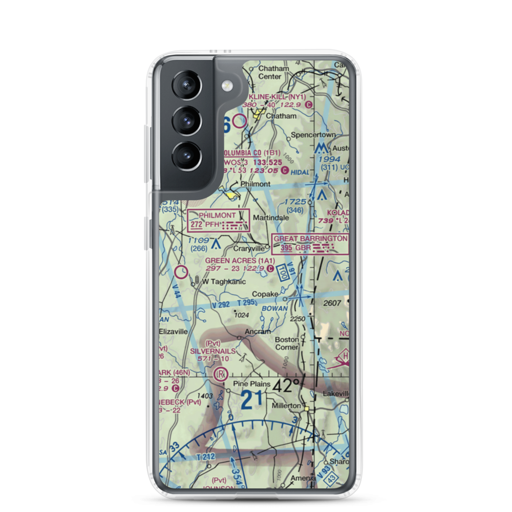 B Flat Farm Airport (3NK8) VFR Sectional Samsung Case Samsung Galaxy S21 model shown