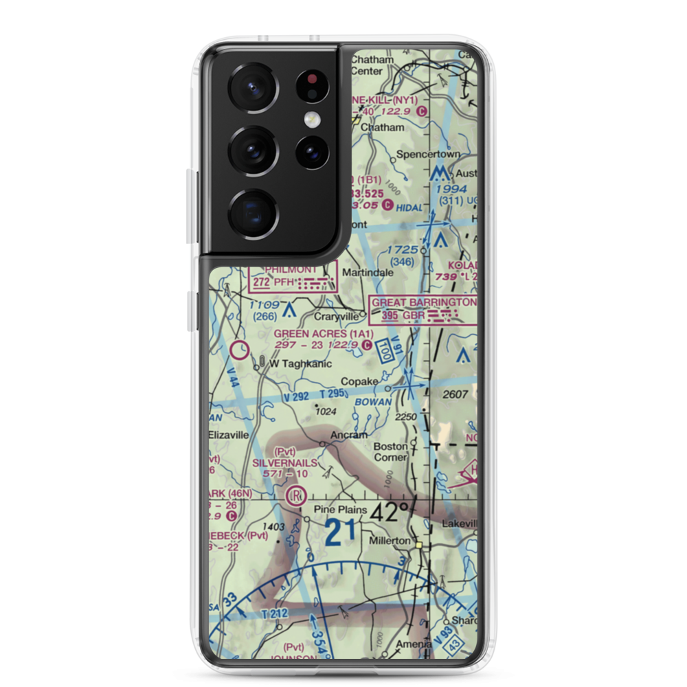 B Flat Farm Airport (3NK8) VFR Sectional Samsung Case Samsung Galaxy S21 Ultra model shown