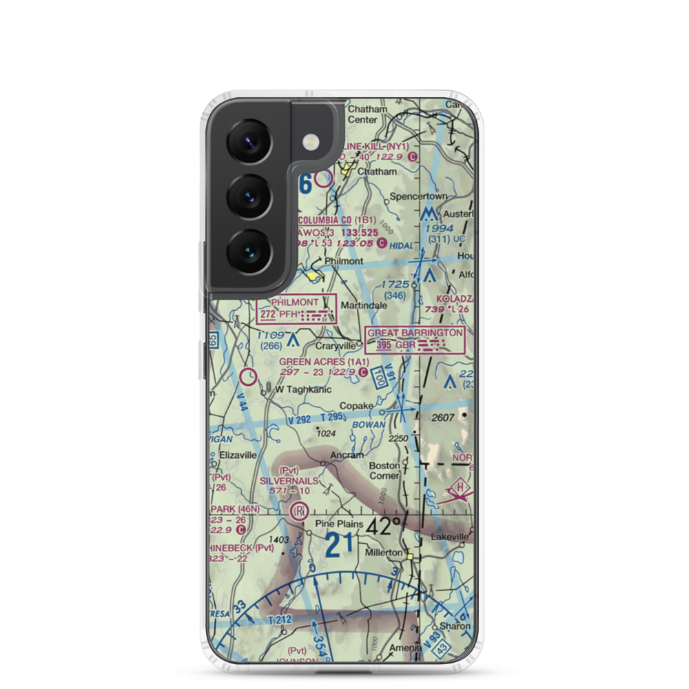 B Flat Farm Airport (3NK8) VFR Sectional Samsung Case Samsung Galaxy S22 model shown