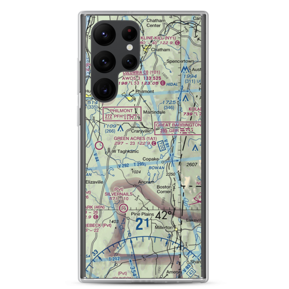 B Flat Farm Airport (3NK8) VFR Sectional Samsung Case Samsung Galaxy S22 Ultra model shown