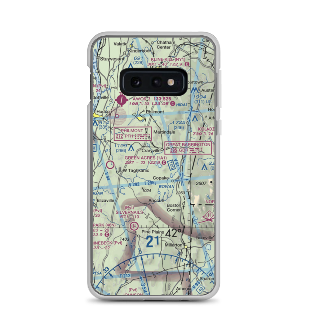 B Flat Farm Airport (3NK8) VFR Sectional Samsung Case Samsung Galaxy S10e model shown