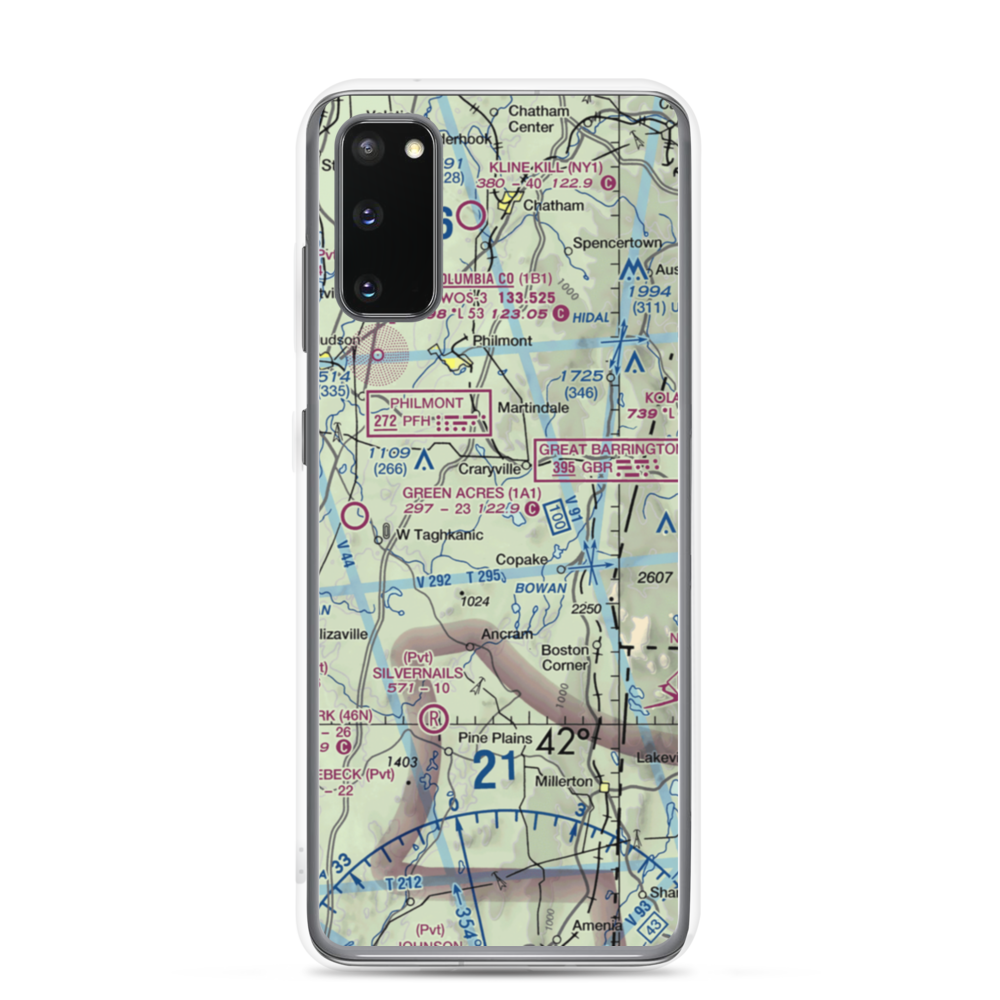 B Flat Farm Airport (3NK8) VFR Sectional Samsung Case Samsung Galaxy S20 model shown
