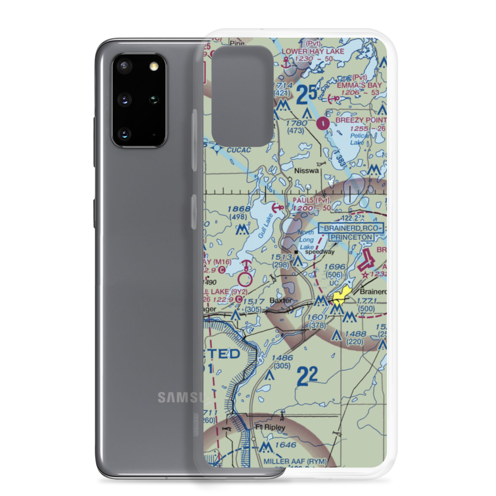 B I R Airport (MY55) VFR Sectional Samsung Case Samsung Galaxy S20 Plus model shown