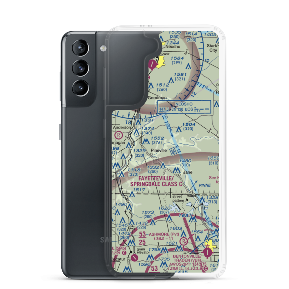 B S Ranch Airport (7MO3) VFR Sectional Samsung Case Samsung Galaxy S21 model shown