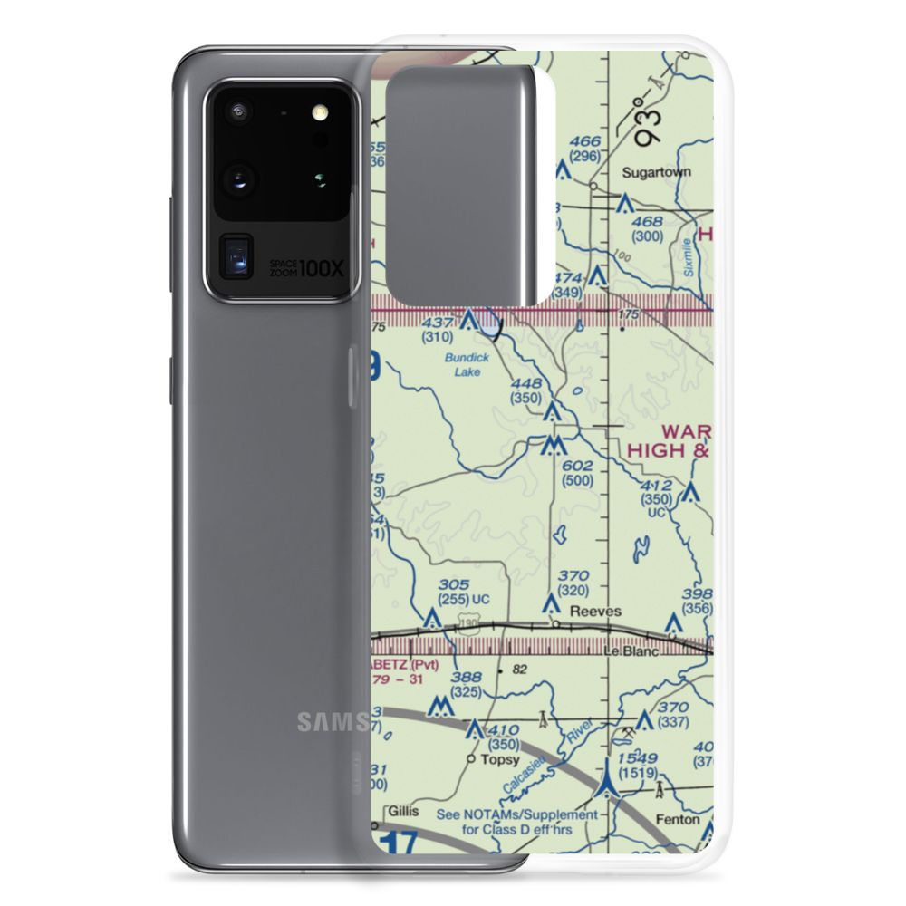 B T & K H Ranch Airport (44LA) VFR Sectional Samsung Case Samsung Galaxy S20 Ultra model shown