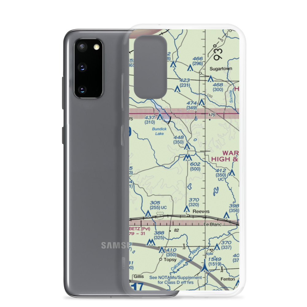 B T & K H Ranch Airport (44LA) VFR Sectional Samsung Case Samsung Galaxy S20 model shown