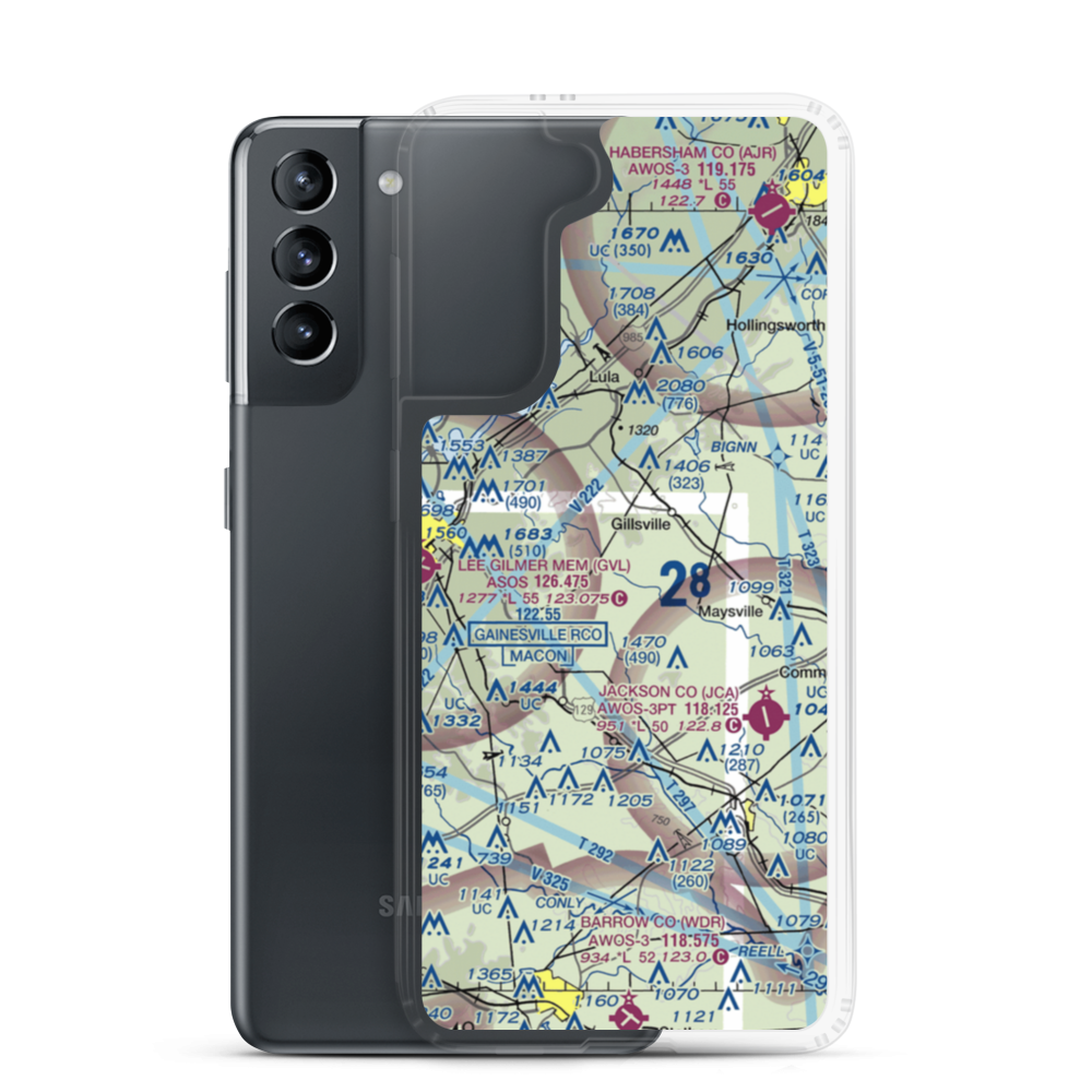 B Tree Farms Airport (97GA) VFR Sectional Samsung Case Samsung Galaxy S21 model shown
