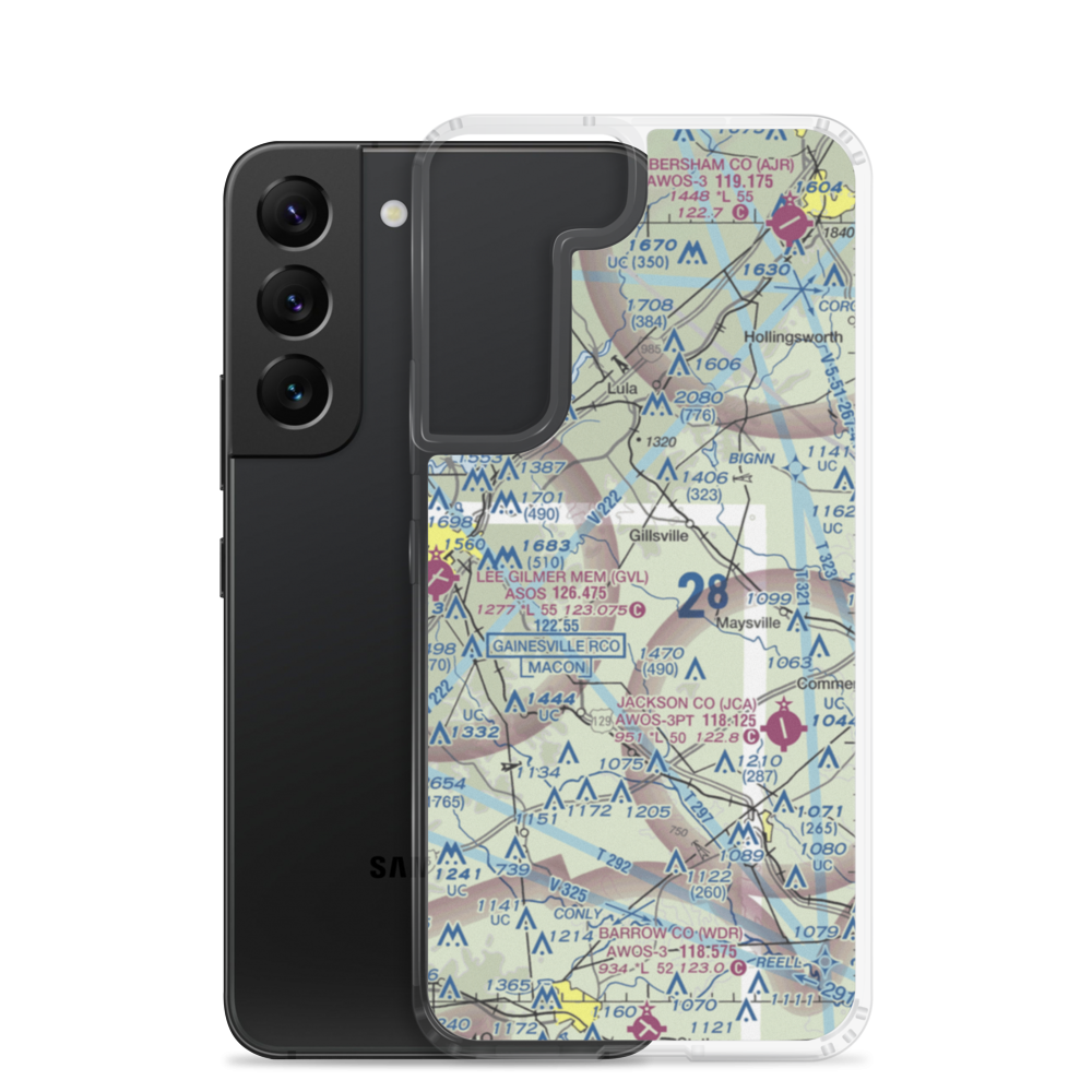 B Tree Farms Airport (97GA) VFR Sectional Samsung Case Samsung Galaxy S22 model shown
