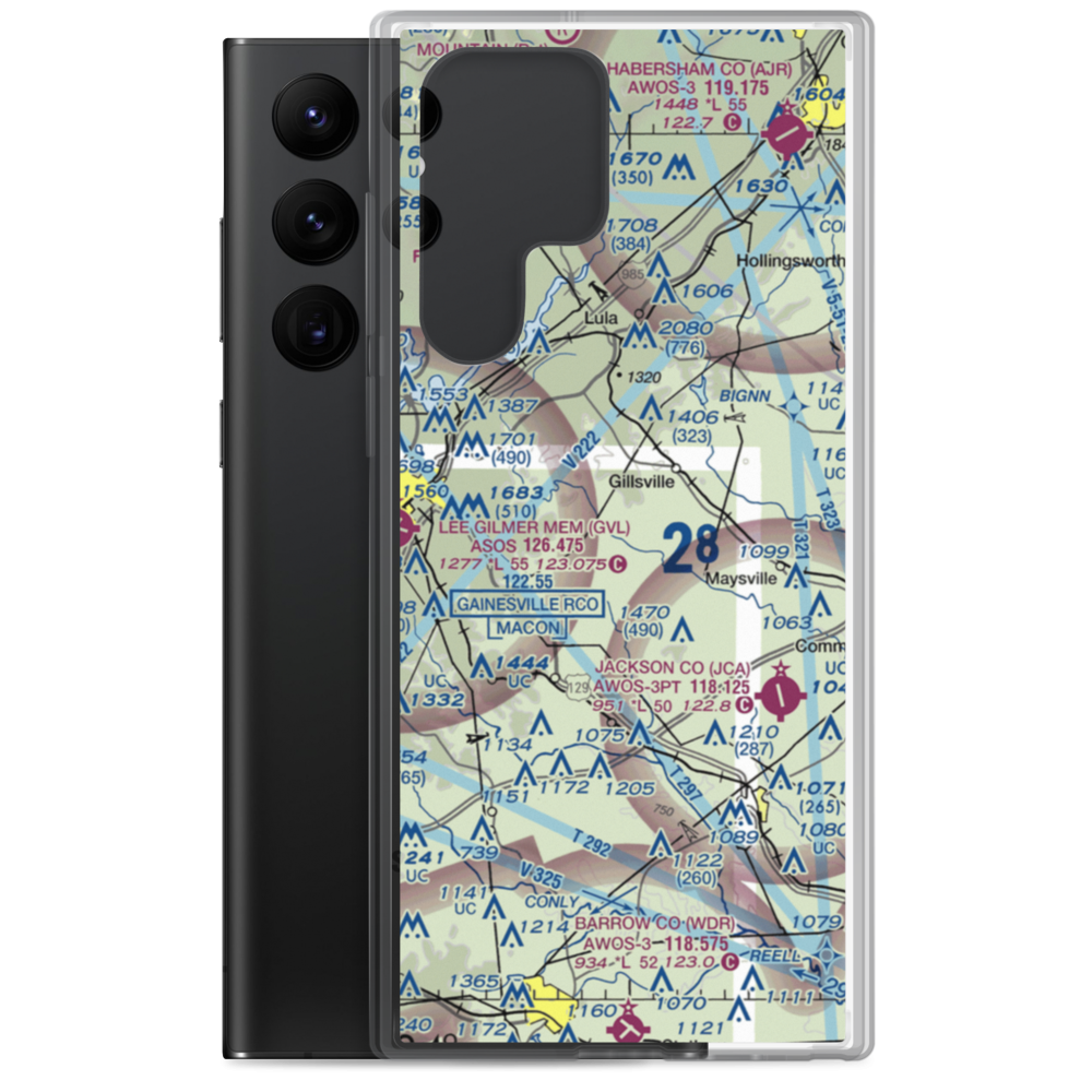 B Tree Farms Airport (97GA) VFR Sectional Samsung Case Samsung Galaxy S22 Ultra model shown