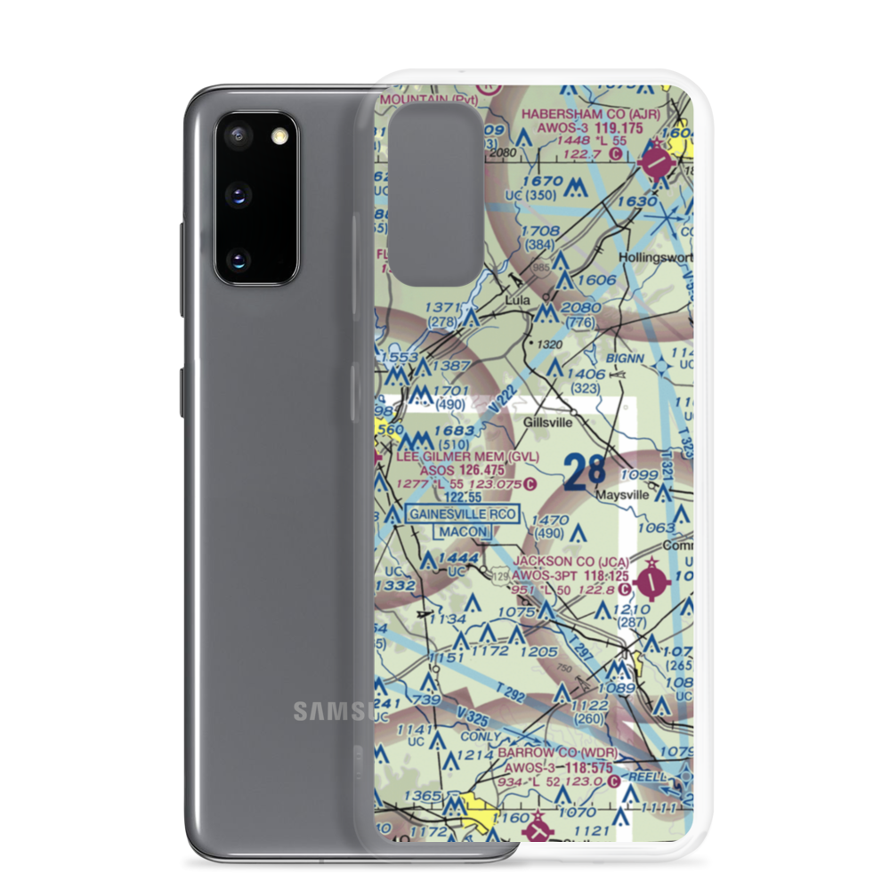 B Tree Farms Airport (97GA) VFR Sectional Samsung Case Samsung Galaxy S20 model shown
