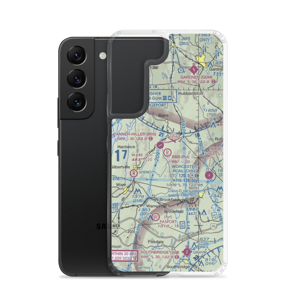B&B Farm Airport (MA89) VFR Sectional Samsung Case Samsung Galaxy S22 model shown
