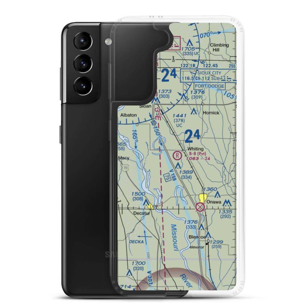 B-8 Farms Airport (IA58) VFR Sectional Samsung Case Samsung Galaxy S21 Plus model shown