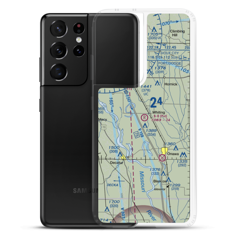 B-8 Farms Airport (IA58) VFR Sectional Samsung Case Samsung Galaxy S21 Ultra model shown