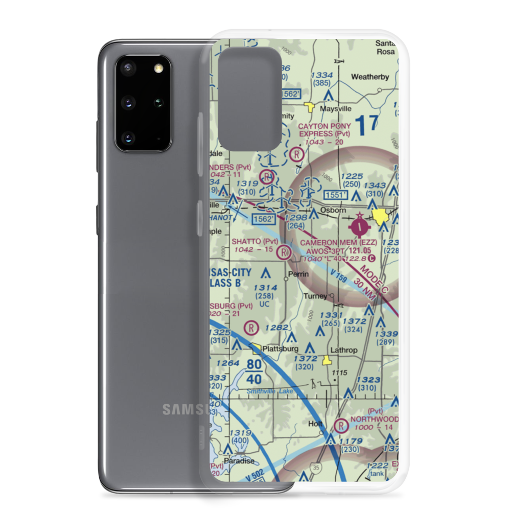 B-B Airfield (17MU) VFR Sectional Samsung Case Samsung Galaxy S20 Plus model shown
