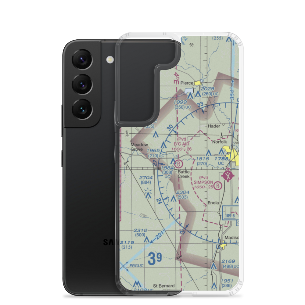 B.C. Air Airport (NE31) VFR Sectional Samsung Case Samsung Galaxy S22 model shown
