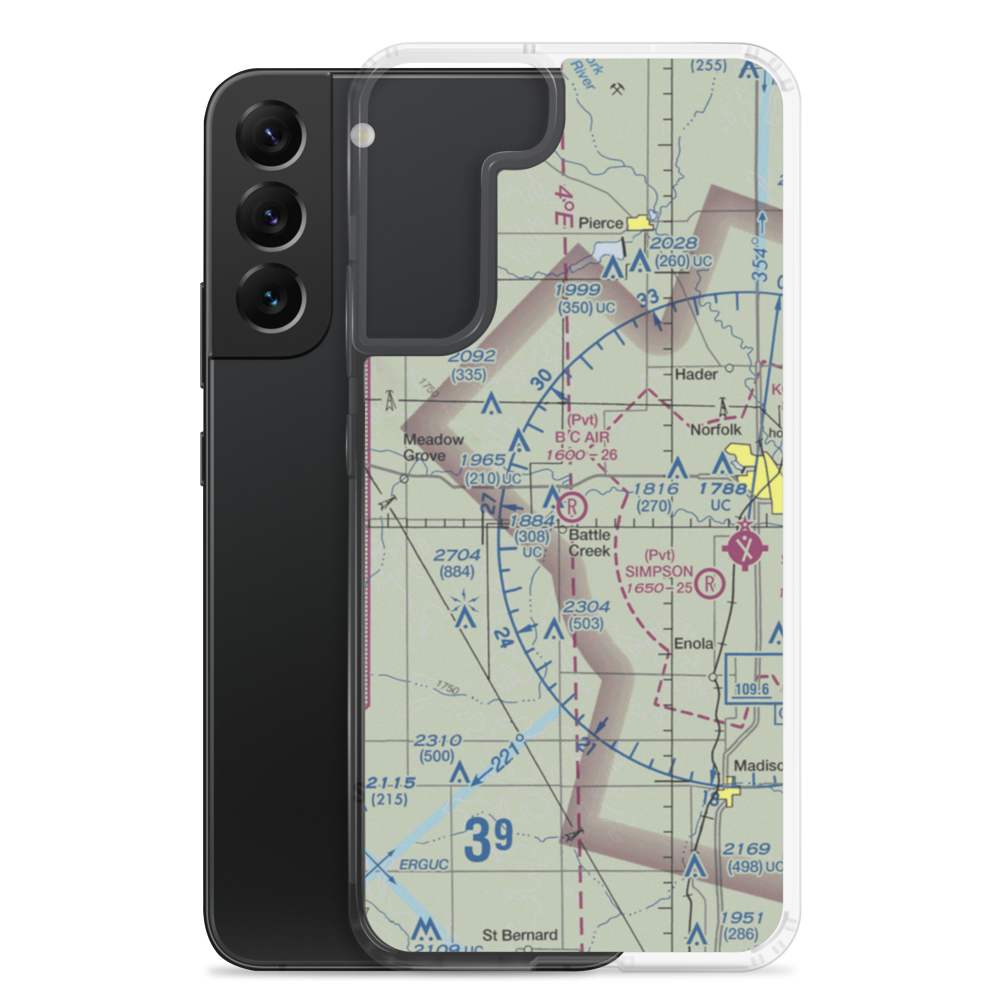 B.C. Air Airport (NE31) VFR Sectional Samsung Case Samsung Galaxy S22 Plus model shown