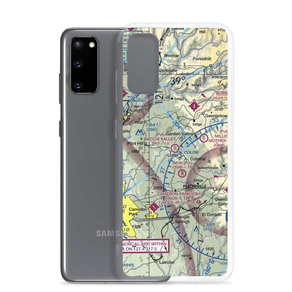 Bacchi Valley Industries Airport (80CA) VFR Sectional Samsung Case Samsung Galaxy S20 model shown