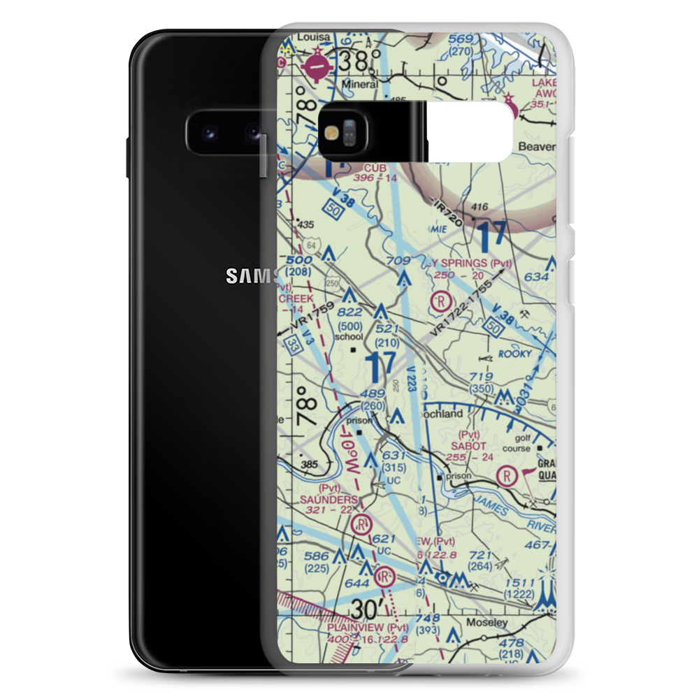 Bachman Farm Ultralightport (US-0124) VFR Sectional Samsung Case Samsung Galaxy S10+ model shown