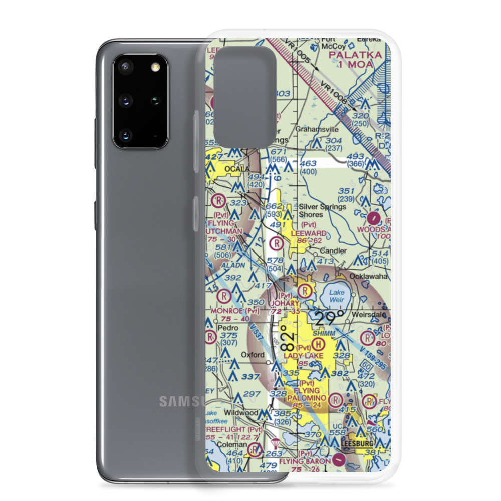 Back Achers Airport (8FL3) VFR Sectional Samsung Case Samsung Galaxy S20 Plus model shown