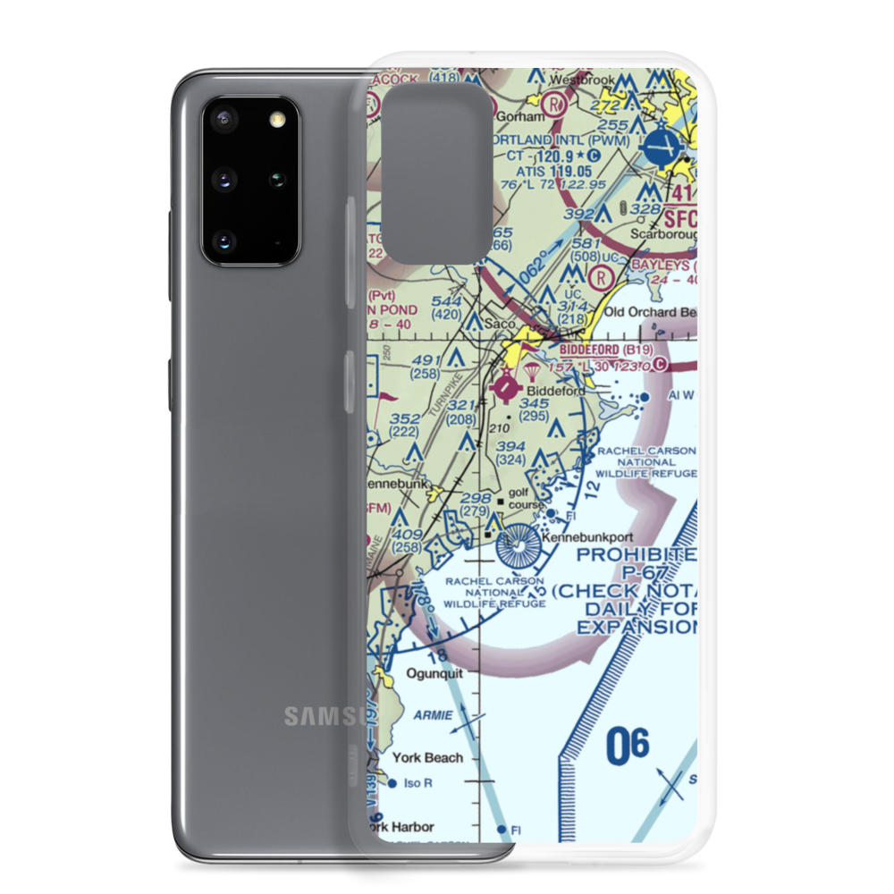 Back Acres Airport (ME46) VFR Sectional Samsung Case Samsung Galaxy S20 Plus model shown