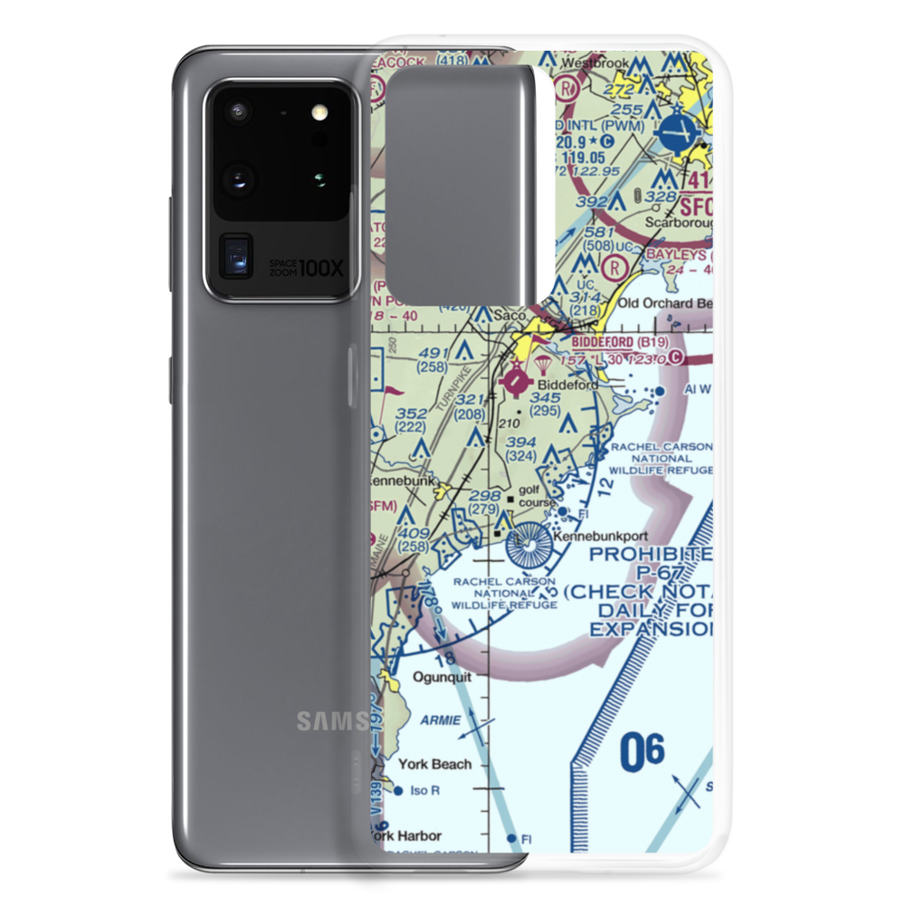 Back Acres Airport (ME46) VFR Sectional Samsung Case Samsung Galaxy S20 Ultra model shown