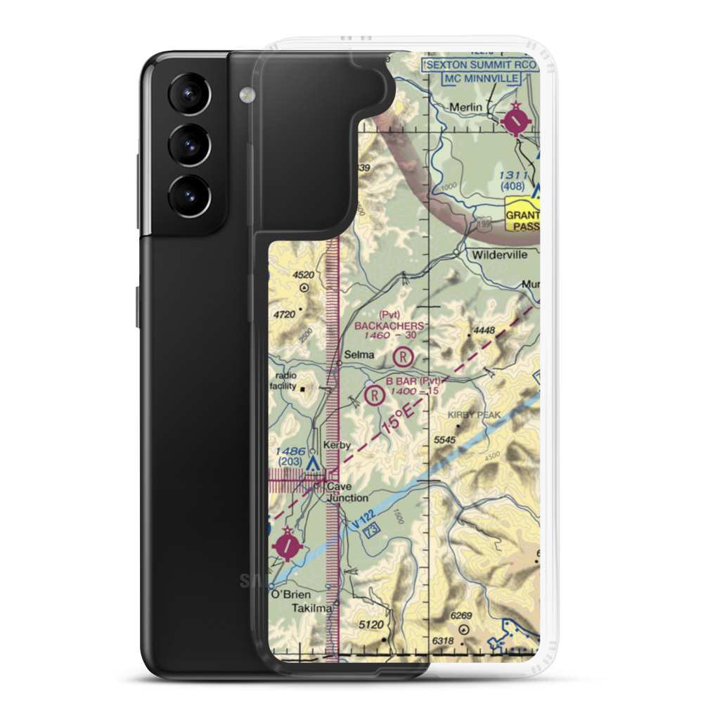 Backachers Ranch Airport (5OR0) VFR Sectional Samsung Case Samsung Galaxy S21 Plus model shown