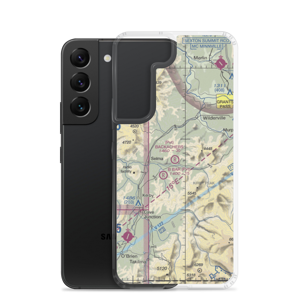 Backachers Ranch Airport (5OR0) VFR Sectional Samsung Case Samsung Galaxy S22 model shown
