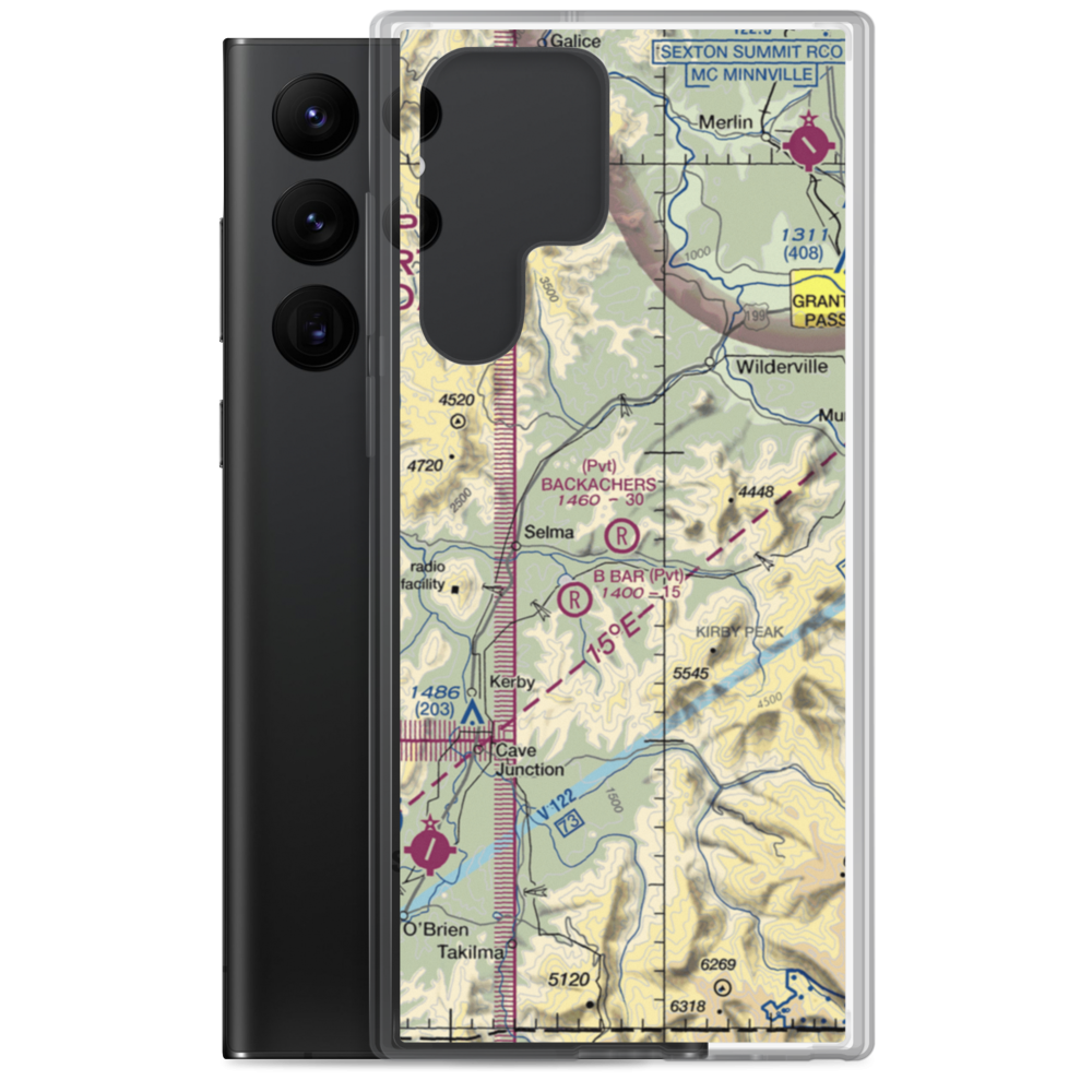 Backachers Ranch Airport (5OR0) VFR Sectional Samsung Case Samsung Galaxy S22 Ultra model shown