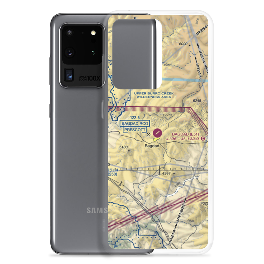 Bagdad Airport (E51) VFR Sectional Samsung Case Samsung Galaxy S20 Ultra model shown