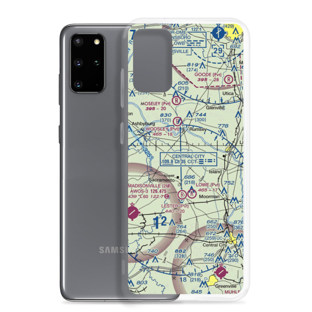 Baggett Farms Airport (93KY) VFR Sectional Samsung Case Samsung Galaxy S20 Plus model shown