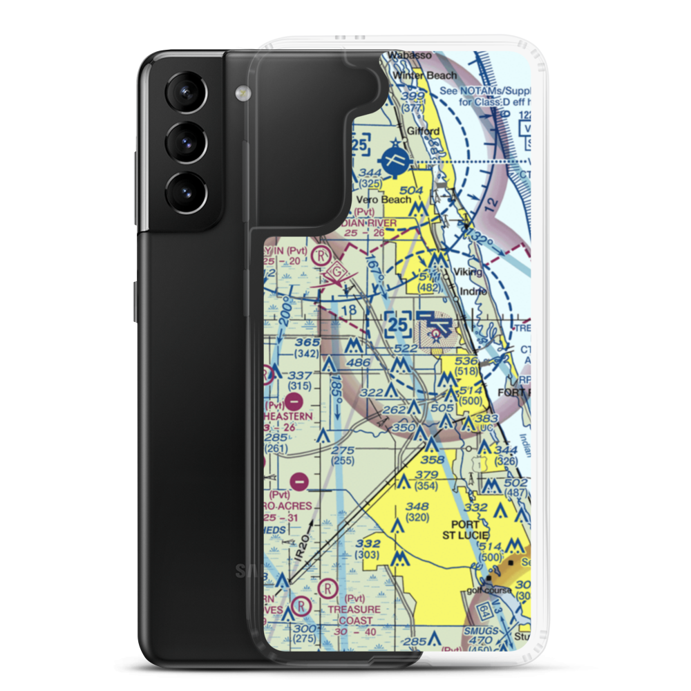 Baggett STOLport (FD57) VFR Sectional Samsung Case Samsung Galaxy S21 Plus model shown