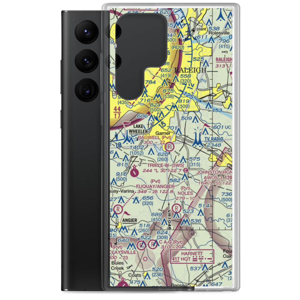 Bagwell Airport (NC99) VFR Sectional Samsung Case Samsung Galaxy S22 Ultra model shown